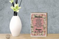 Holzschild Spruch 12x18cm Mama ich habe Hunger ist kalt
