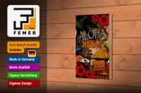 Holzschild Hawaii 12x18cm Aloha Tiki Bar good times great