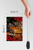 Holzschild Hawaii 12x18cm Aloha Tiki Bar good times great
