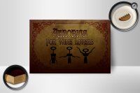 Holzschild Wein 18x12cm Aerobics for Wine lovers