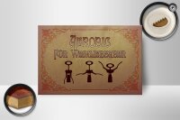 Holzschild Wein 18x12cm Aerobics für Weinliebhaber