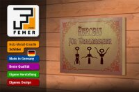 Holzschild Wein 18x12cm Aerobics für Weinliebhaber