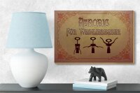 Holzschild Wein 18x12cm Aerobics für Weinliebhaber