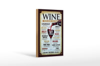 Holzschild Alkohol 12x18 cm Wein Good wine goood friends long life Deko Schild