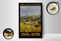 Holzschild Reise 12x18 cm Chemins de fer Paris Lyon Chantel Guyon Deko Schild