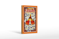 Holzschild Alkohol 12x18 cm How to toast around the World...