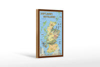 Holzschild Alkohol 12x18 cm Schottland Destillerien...
