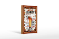 Holzschild Alkohol 12x18 cm How to order a Beer around...