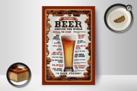 Holzschild Alkohol 12x18 cm How to order a Beer around...