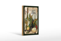 Holzschild Alkohol 12x18 cm Sauvignon Blanc Wein Deko Schild
