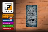 Holzschild Spruch 12x18cm frech böse ungezogen aber hübsch