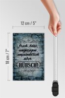 Holzschild Spruch 12x18cm frech böse ungezogen aber hübsch