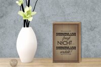 Holzschild Spruch 12x18cm Schokolade fragt nicht versteht