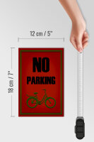 Holzschild Parken 12x18cm Fahrrad no parking