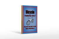 Holzschild Parken 12x18cm Fahrrad Bicycle parking only