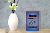Holzschild Parken 12x18cm Fahrrad Bicycle parking only