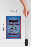 Holzschild Parken 12x18cm Fahrrad Bicycle parking only
