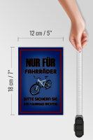 Holzschild Parken 12x18cm nur für Fahrräder sichern sie ihr