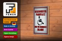 Holzschild Paken 12x18cm Parkplatz nur für Behinderte