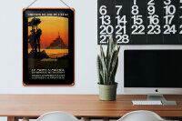 Blechschild Reise 20x30 cm Chemins de fer de Letat Le Mont St. Michel Schild