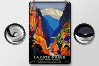 Blechschild Reise 20x30 cm La cote d Azur ses Montagne Deko Schild