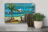 Blechschild Spruch 20x30 cm It is 5 O clock somewhere Deko Schild