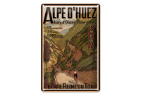 Blechschild Reise 20x30 cm Alpe s huez L etape reine du...