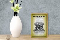 Holzschild Spruch 12x18cm How to use the F word