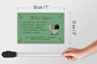 Holzschild Spruch 18x12cm Toilet Rules if you lift it up