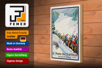 Holzschild Reise 20x30 cm St. Pierre de Chartreuse Les sport d´hiver Schild