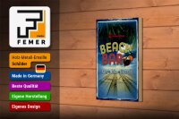 Holzschild Spruch 12x18cm Welcome Beach Bar Beer Juice