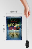 Holzschild Spruch 12x18cm Welcome Beach Bar Beer Juice