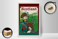 Holzschild Reise 20x30 cm Scotland Pack your Bags Dudelsack Deko Schild