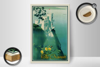 Holzschild Reise 20x30 cm The Crimea Burg Zitronen Baum Deko Schild