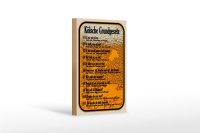 Holzschild Spruch 12x18cm Kölsche Grundgesetz Et es...