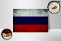 Holzschild Flagge 18x12cm Russland Fahne Russia Flag
