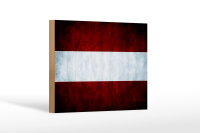 Holzschild Flagge 18x12cm Österreich Fahne