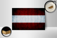 Holzschild Flagge 18x12cm Österreich Fahne
