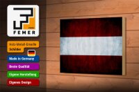 Holzschild Flagge 18x12cm Österreich Fahne