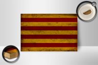 Holzschild Flagge 18x12cm Seneyera Fahne Catalan
