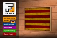 Holzschild Flagge 18x12cm Seneyera Fahne Catalan