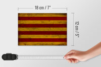 Holzschild Flagge 18x12cm Seneyera Fahne Catalan