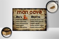 Holzschild Spruch 18x12cm Man Cave Do´s Don´ts