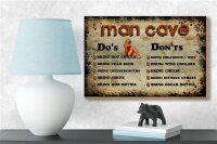 Holzschild Spruch 18x12cm Man Cave Do´s Don´ts