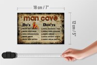 Holzschild Spruch 18x12cm Man Cave Do´s Don´ts