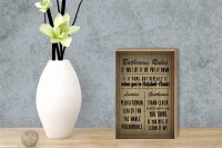 Holzschild Spruch 12x18cm Bathroom Rules Ladies Gentlemen