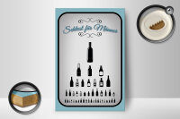 Holzschild Spruch 12x18cm Sehtest für Männer Bier Alkohol