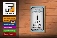 Holzschild Spruch 12x18cm Sehtest für Männer Bier Alkohol