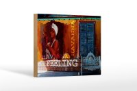 Holzschild Spruch 18x12cm Havanna Feeling Frau mit Zigarre