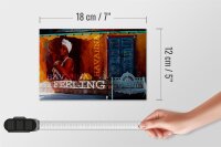 Holzschild Spruch 18x12cm Havanna Feeling Frau mit Zigarre